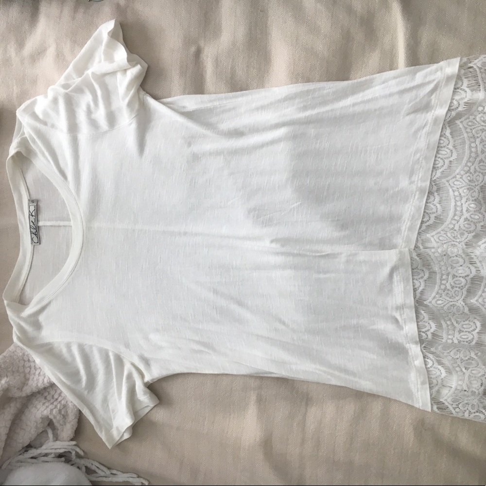 White lace shirt